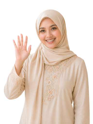 Adila waving